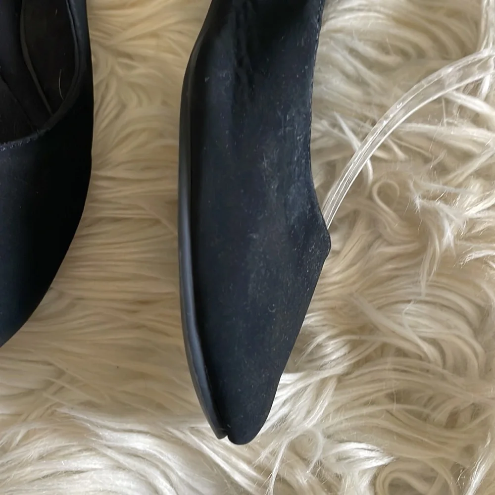 Soda black suede professional loafer work business career shoe gel soles 8 1/2 - Picture 6 of 16